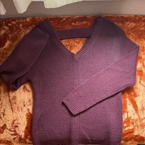Poof! Deep burgundy V-Neck Sweater